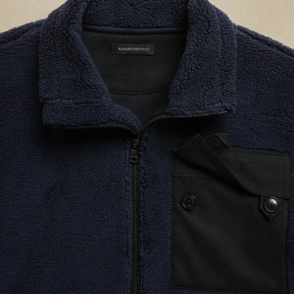 Banana Republic Sherpa Moto Jacket